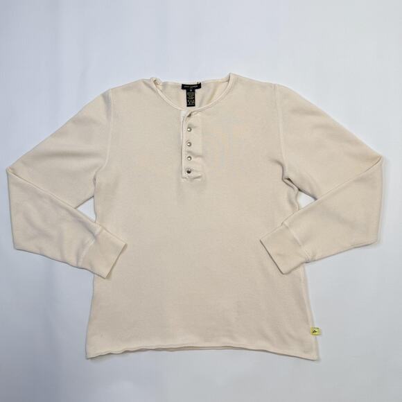 Louis Vuitton Shirt Mens Medium Henley Long Sleeve Cashmere LV Cup Made Italy - Picture 2 of 13